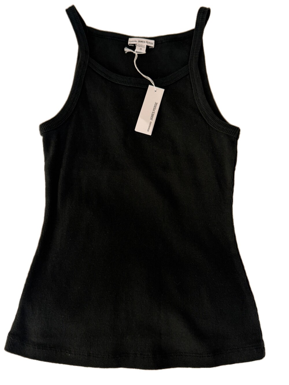 James Perse Ribbed Black Tank Top Size 0